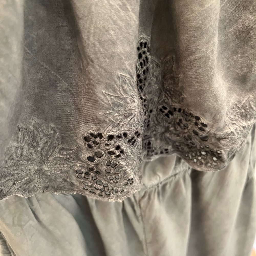 Blue/Grey Silky Romper - Picture 5 of 11